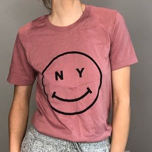 Giordana NY smiley tee in dusty pink - size s